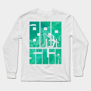 Brasilia, Brazil City Map Typography - Watercolor Long Sleeve T-Shirt